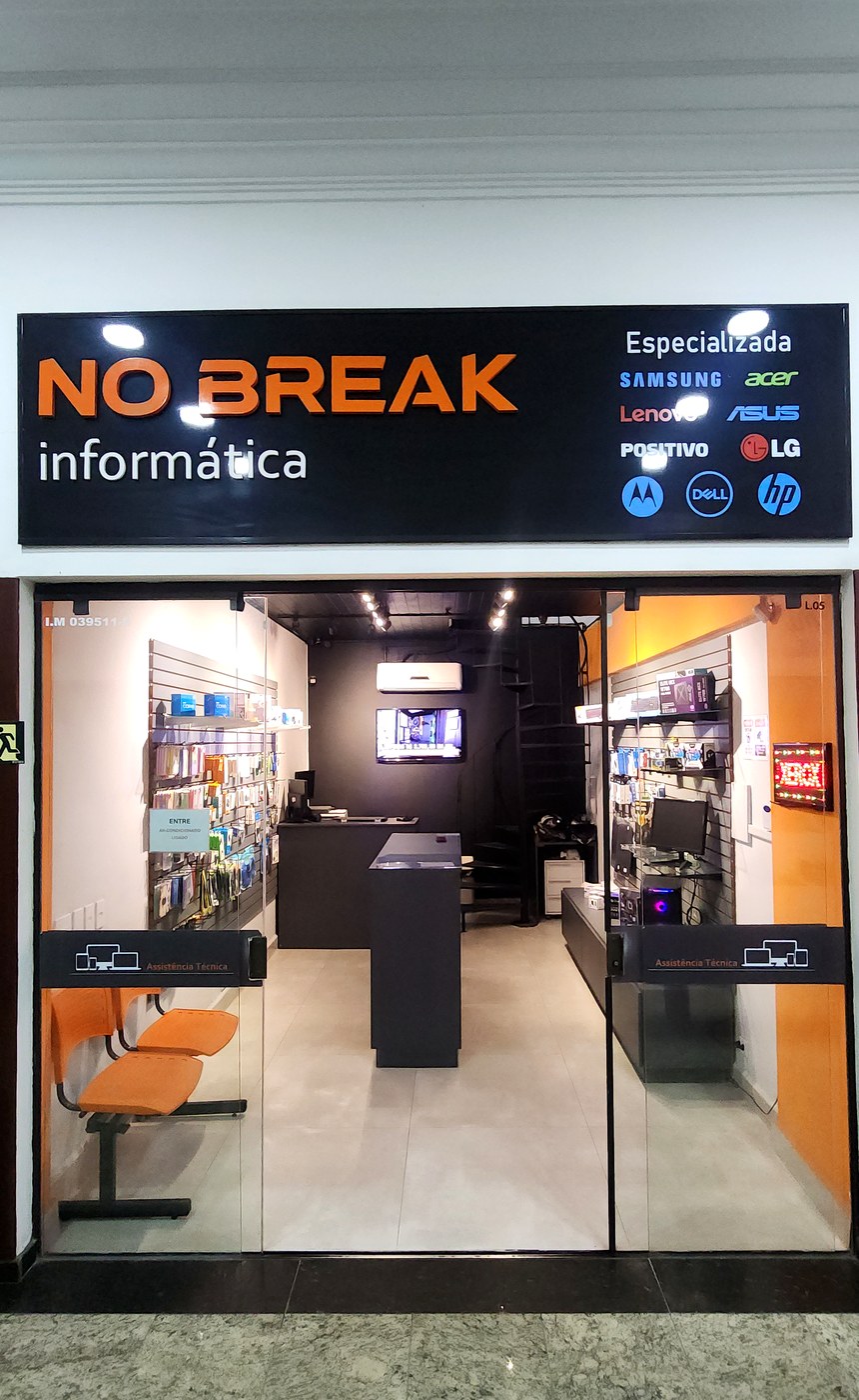 Loja No Break Informática no Le Soleil Shopping, na Enseada, Guarujá